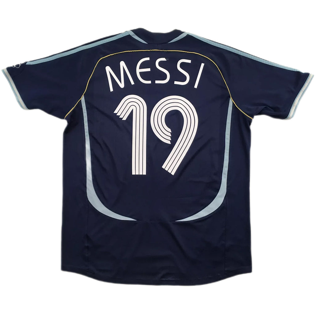 Messi #19 Retro Argentina Away Jersey World Cup 2006 Front