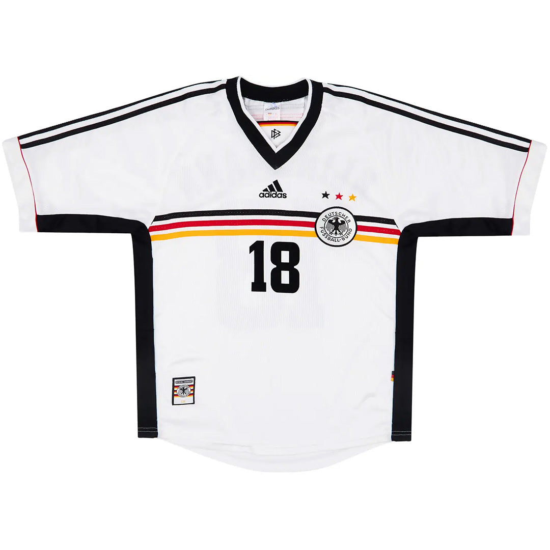 KLINSMANN #18 Retro Germany Home Jersey 1998 Back