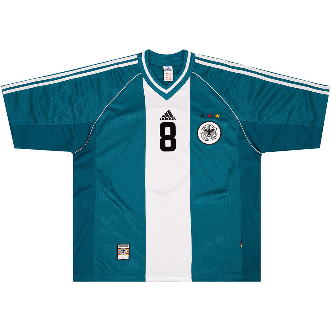 MATTHÄUS #8 Retro Germany Away Jersey World Cup 1998 Back