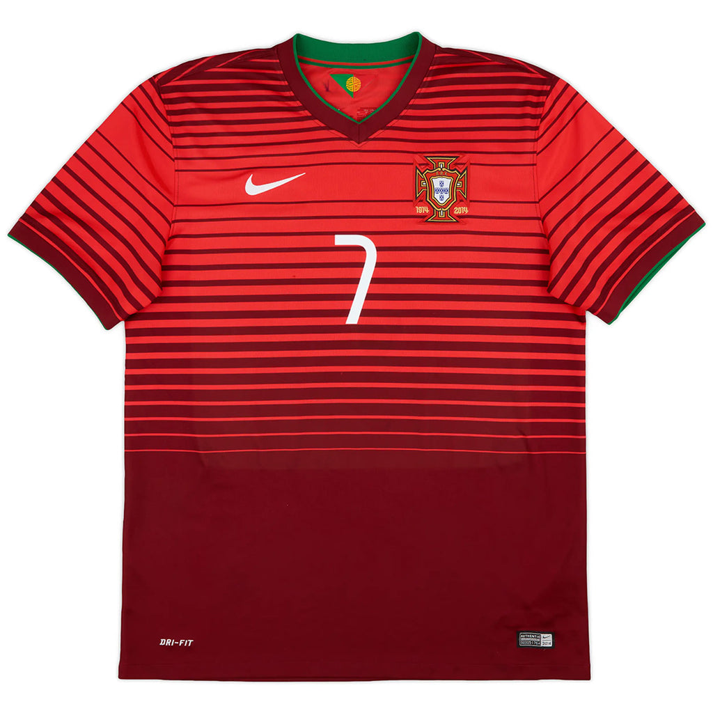 RONALDO #7 Retro Portugal Home Jersey World Cup 2014 Back