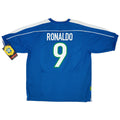 RONALDO #9 Retro Brazil Away Jersey World Cup 1998 Front