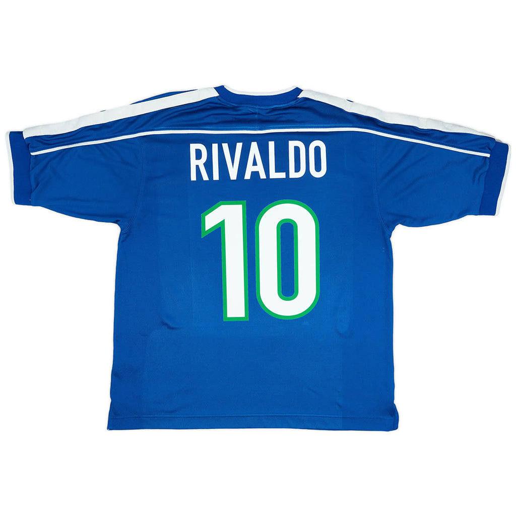 RIVALDO #10 Retro Brazil Away Jersey World Cup 1998 Front