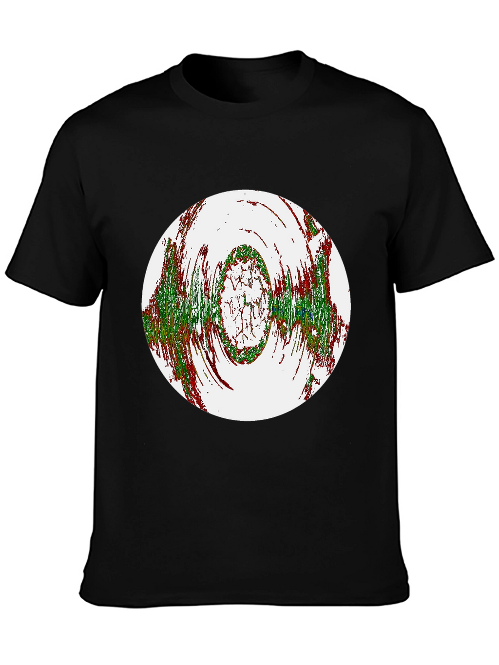 Abstract Circle Graphic Black T-Shirt