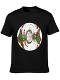 Abstract Circle Graphic Black T-Shirt