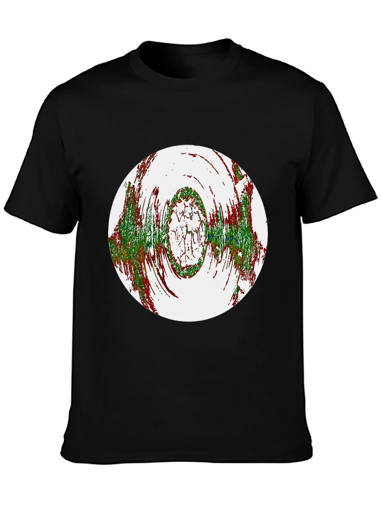 Abstract Circle Graphic Black T-Shirt
