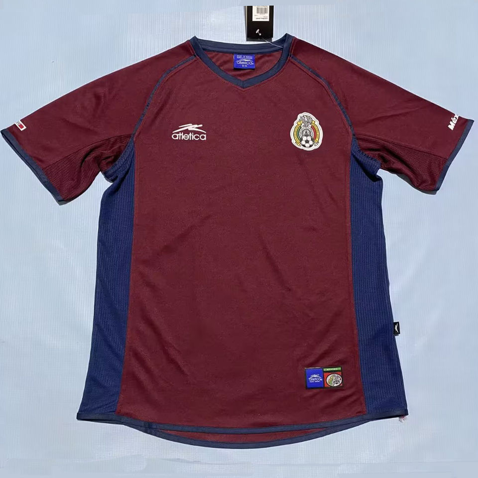 1998 Mexico Red Retro Soccer Jersey Item NO.: 2145981 Front