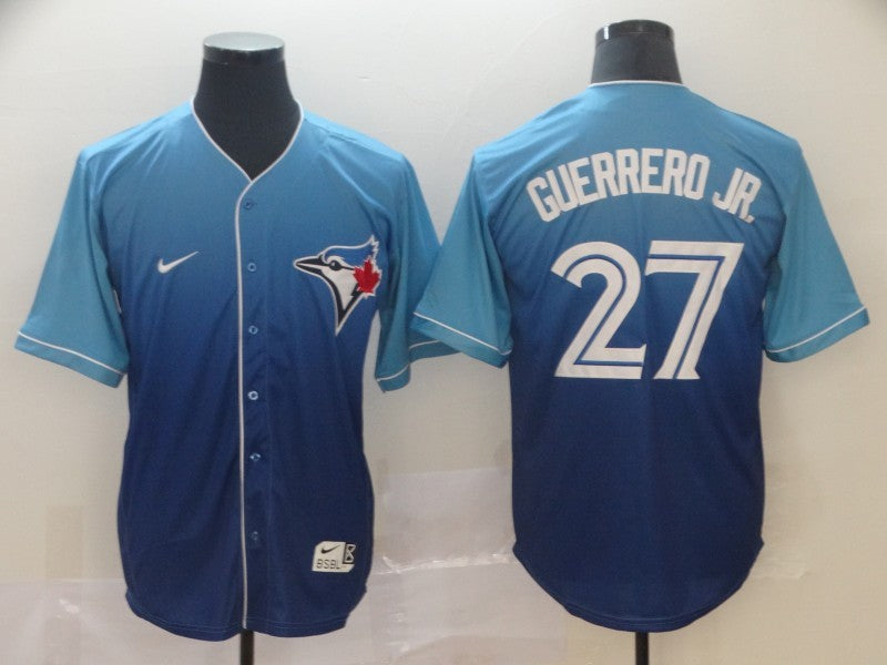 Men's Toronto Blue Jays Vladimir Guerrero Jr. #27 Blue Stitched Jerseys