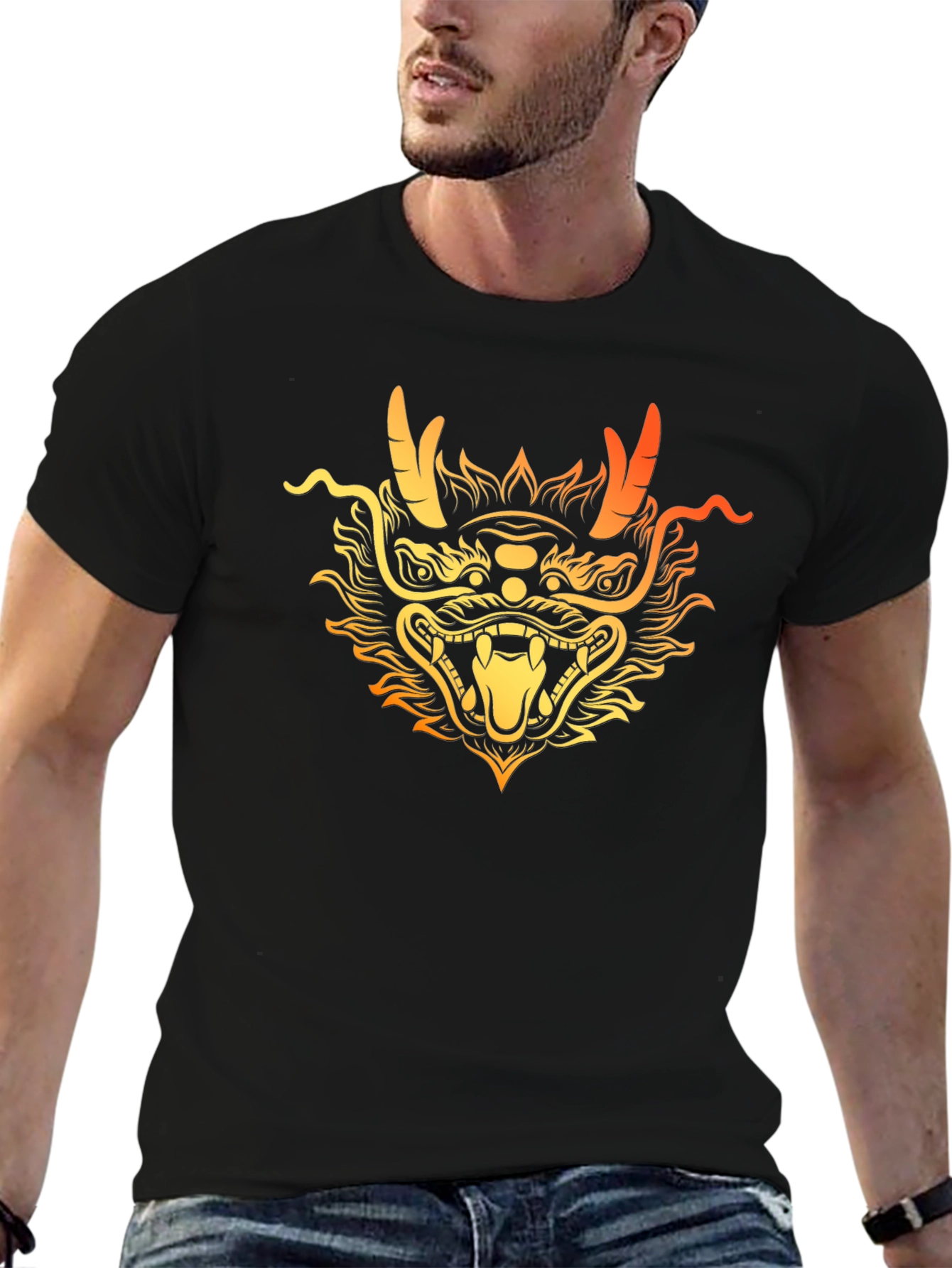 Dragon Graphic Tee - Mens Black T-Shirt