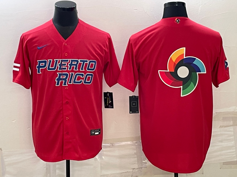 Men's 2023 World Baseball Classic Puerto Rico Red Jerseys