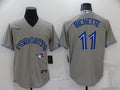 Men's Toronto Blue Jays Bo Bichette #11 Gray Replica Baseball Jerseys