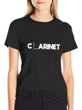 Clarinet T-Shirt - Black Graphic Tee