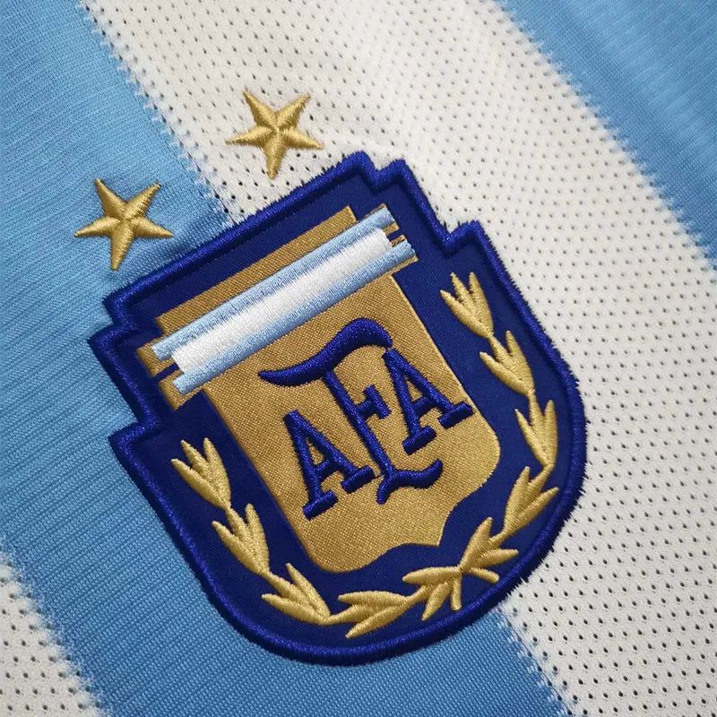 2010 Argentina Home Retro Retro Soccer Jersey Detail 2