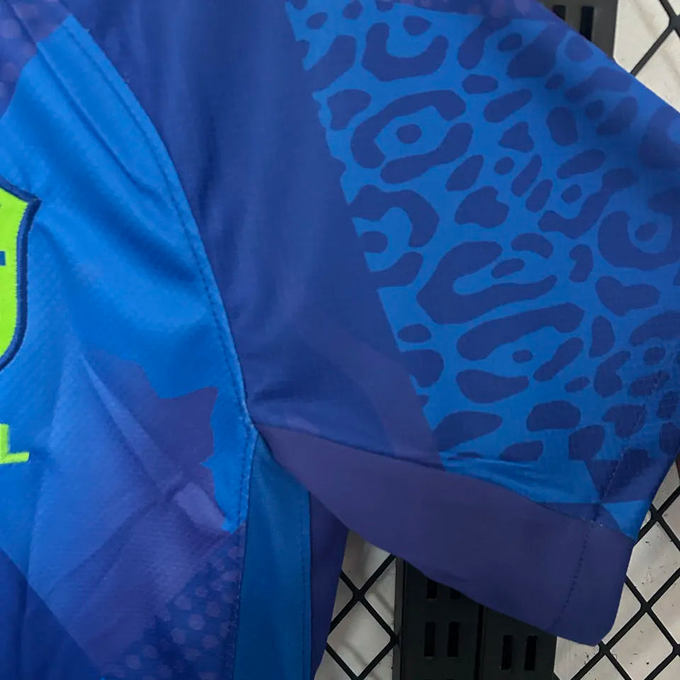 2025/26 Brazil Away Blue Fans Jersey Detail 2