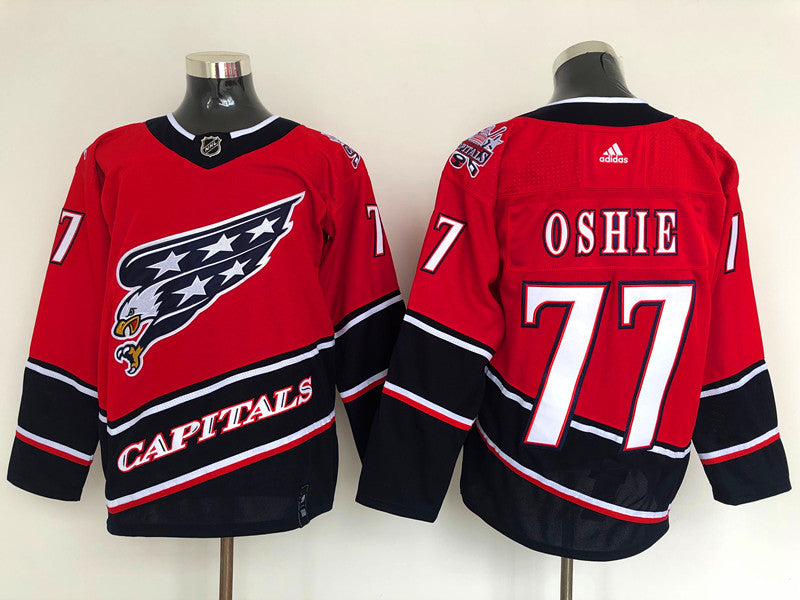 Men's Washington Capitals TJ Oshie #77 Red Player Game Jerseys