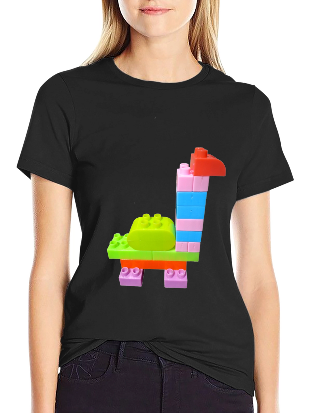 Building Block Giraffe Graphic Tee