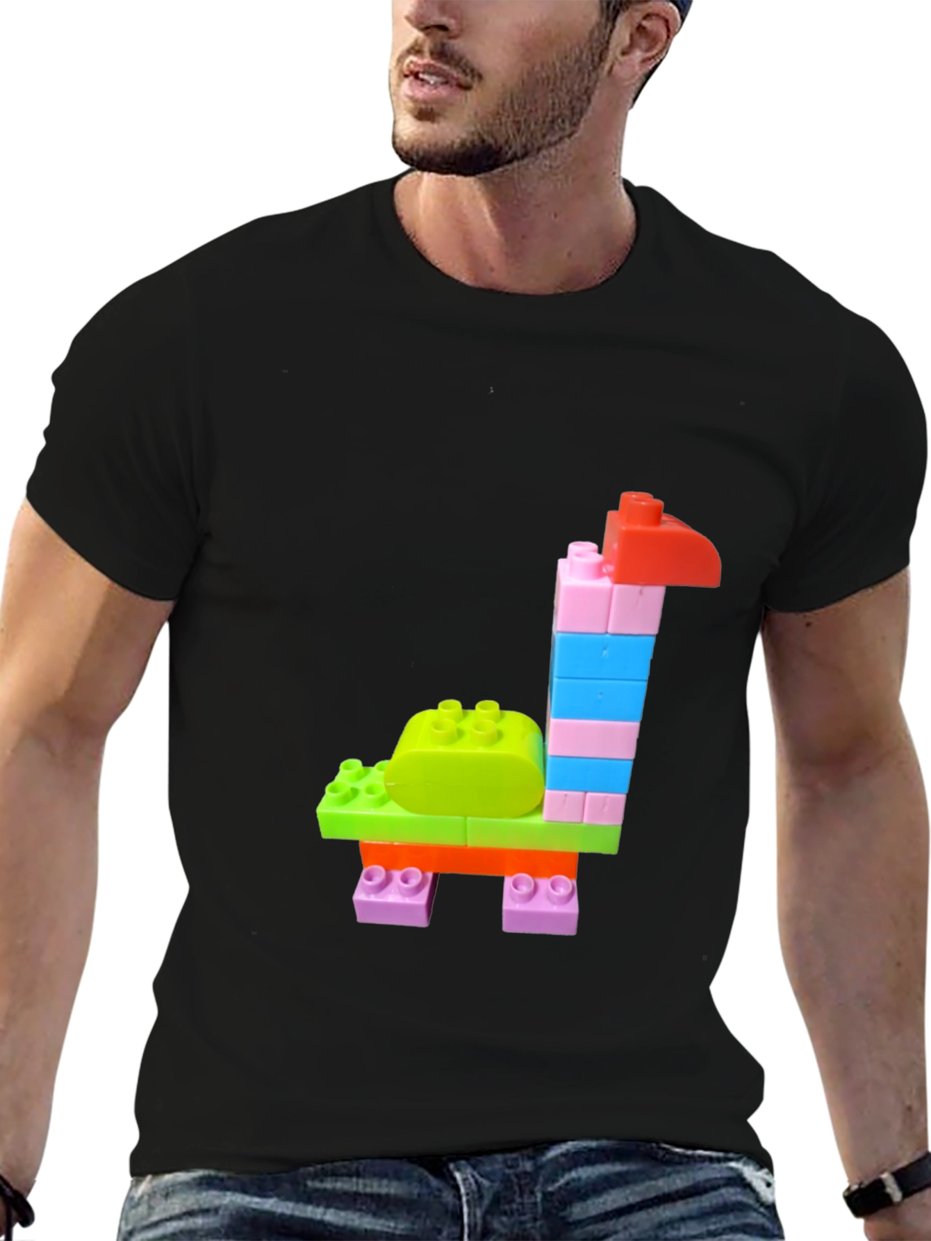 Building Block Giraffe Graphic Tee