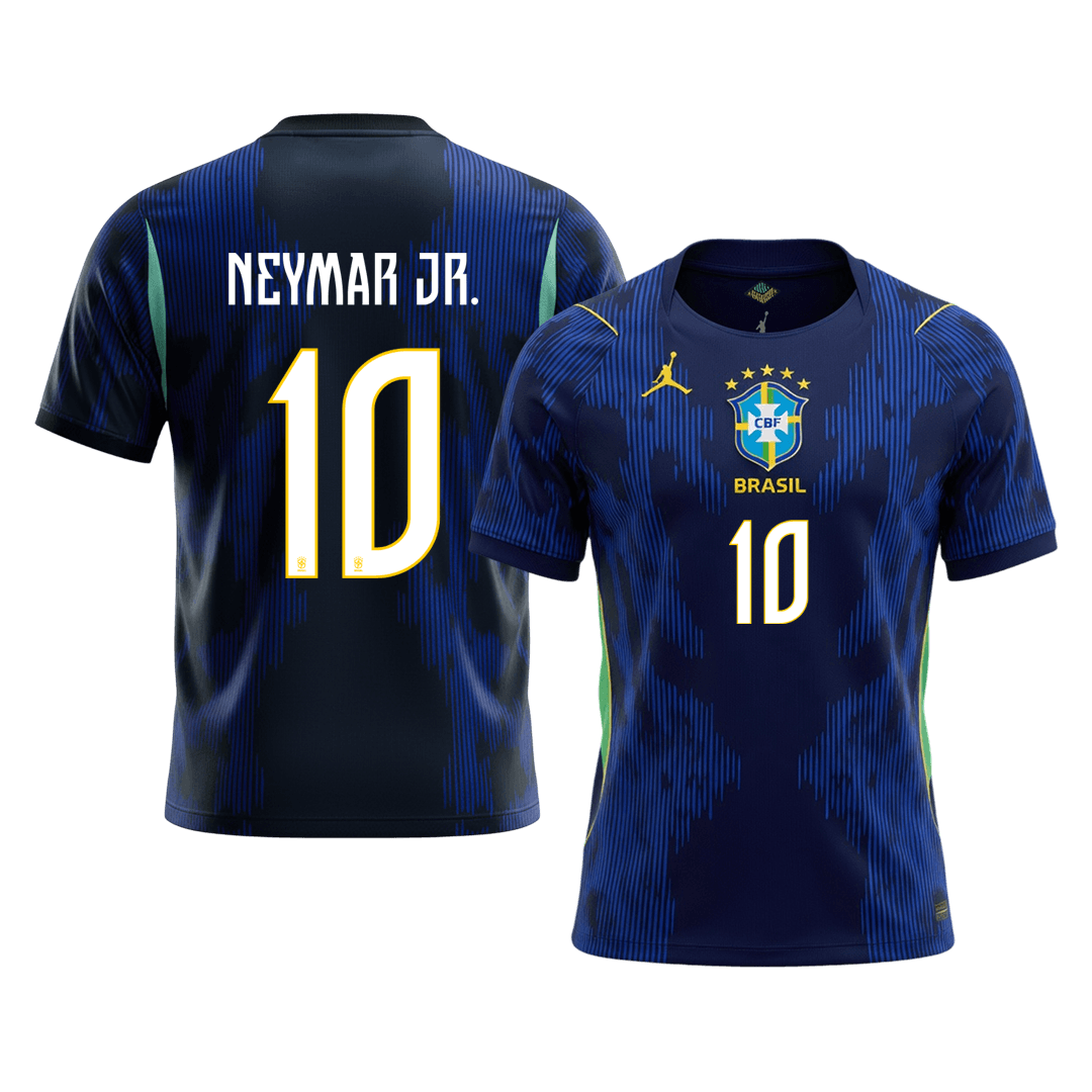 NEYMAR JR. #10 Brazil Away Soccer Jersey World Cup 2026 Navy Front