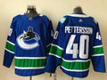 Men's Vancouver Canucks Elias Pettersson #40 Blue Authentic Home Player Jerseys