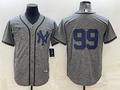 Men's New York Yankees Aaron Judge #99 Gray Replica Team Name Jerseys