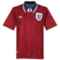 1994 England Away Red Retro Soccer Jersey Front