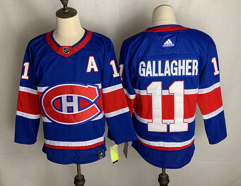 Men's Montreal Canadiens Brendan Gallagher #11 Blue Player Game Jerseys
