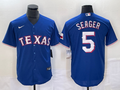 Men's Texas Rangers Corey Seager #5 Blue Replica Baseball Jerseys