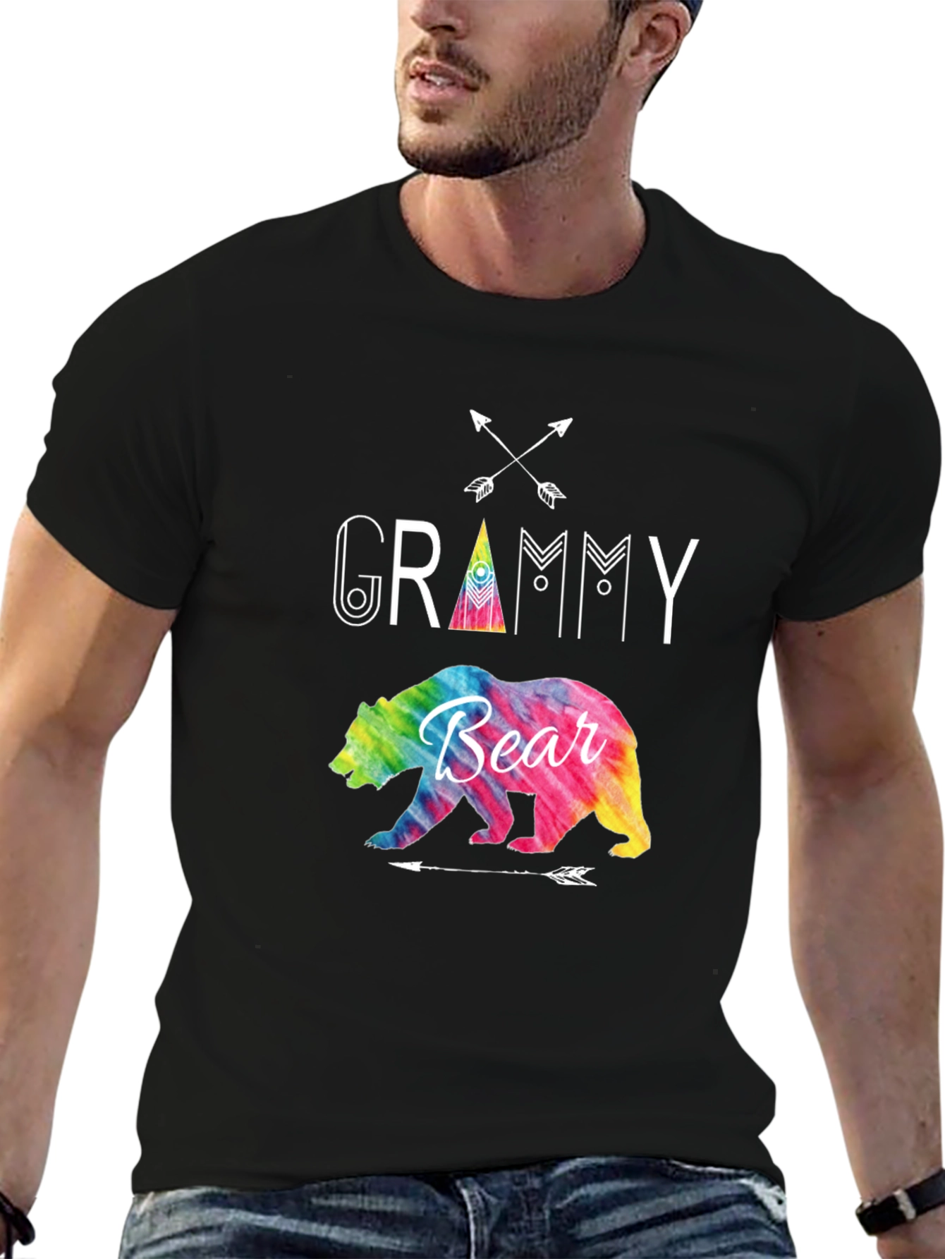 Grammy Bear Tie Dye Graphic T-Shirt