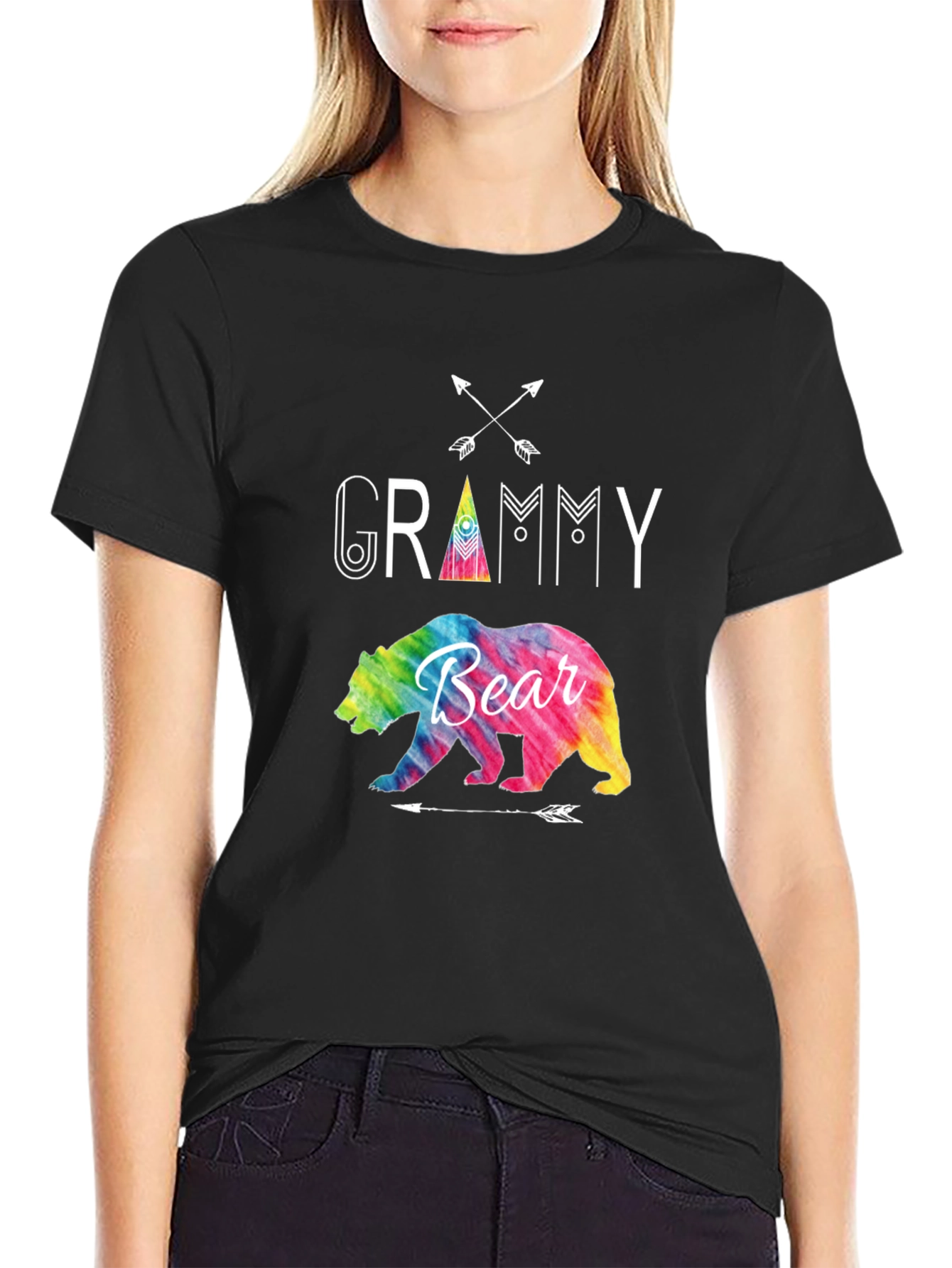 Grammy Bear Tie Dye Graphic T-Shirt
