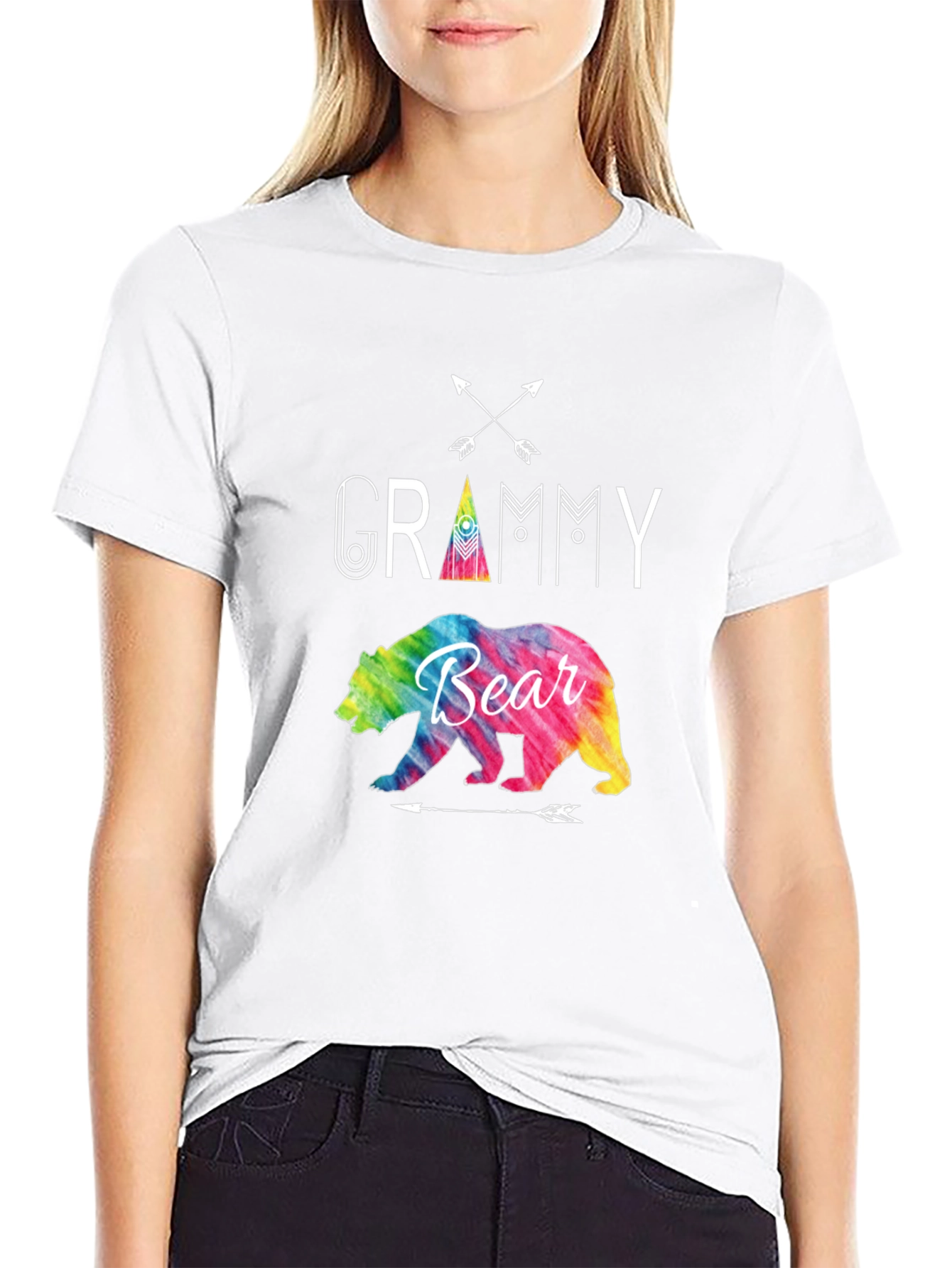 Grammy Bear Tie Dye Graphic T-Shirt