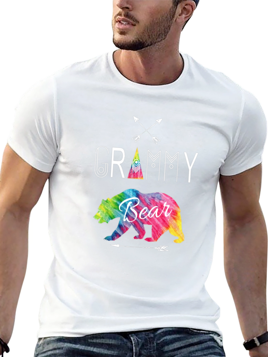 Grammy Bear Tie Dye Graphic T-Shirt