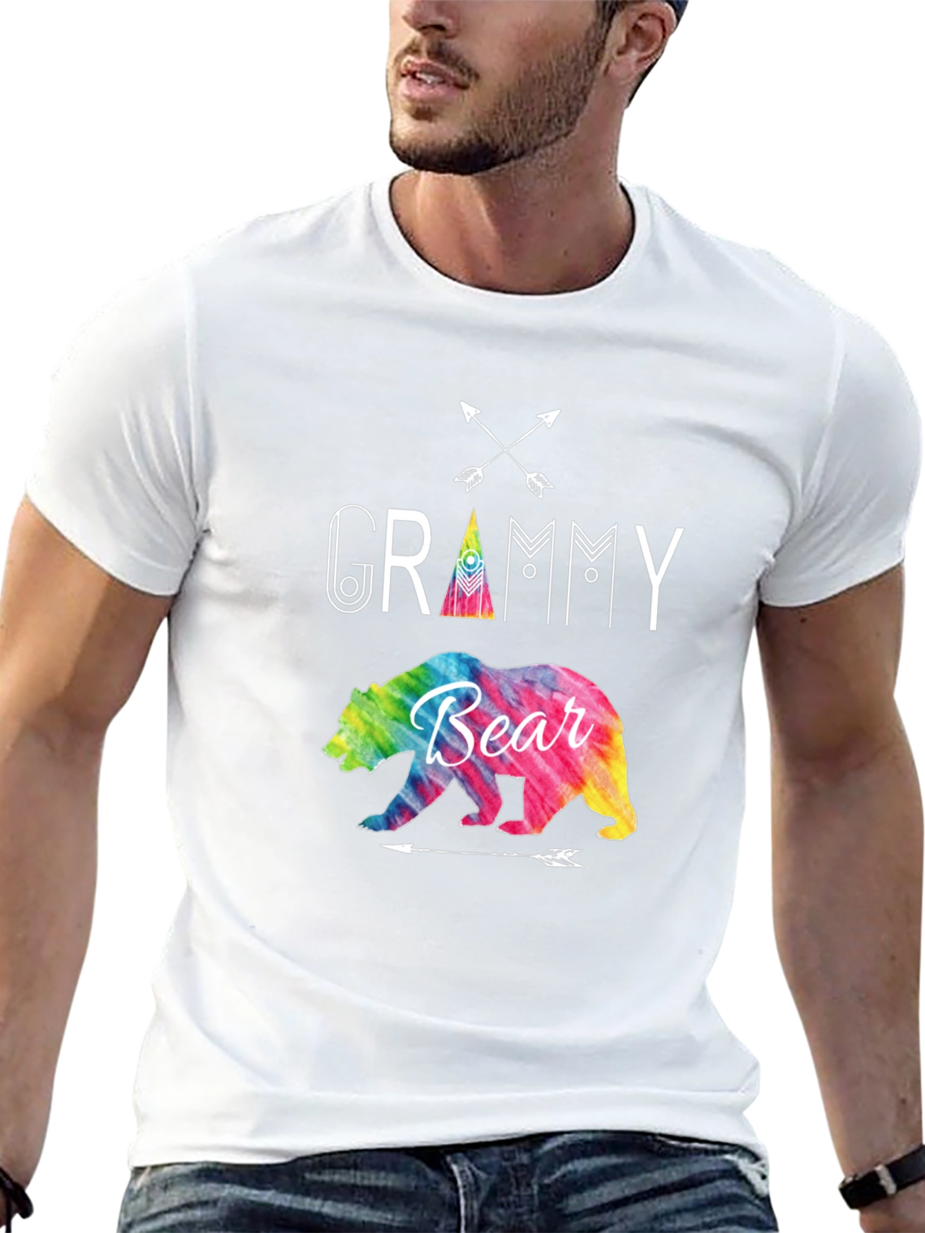 Grammy Bear Tie Dye Graphic T-Shirt