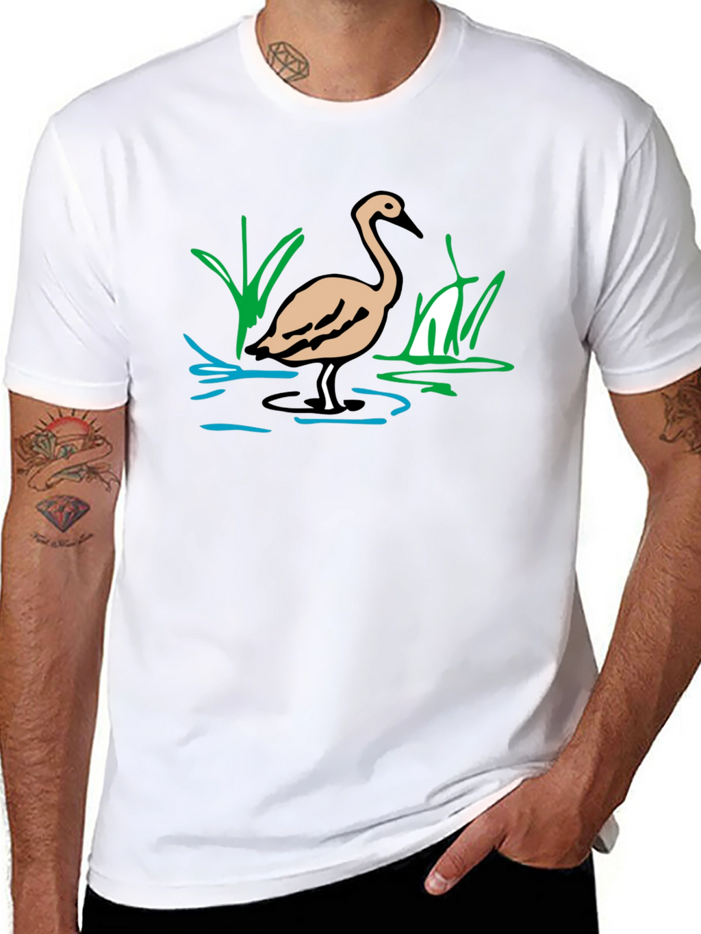 Heron T-Shirt - Nature Inspired Graphic Tee