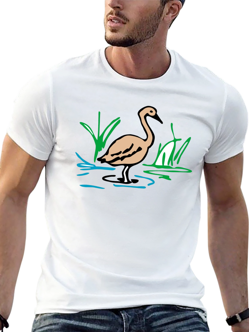 Heron T-Shirt - Nature Inspired Graphic Tee