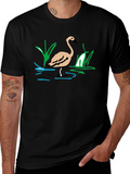 Heron T-Shirt - Nature Inspired Graphic Tee