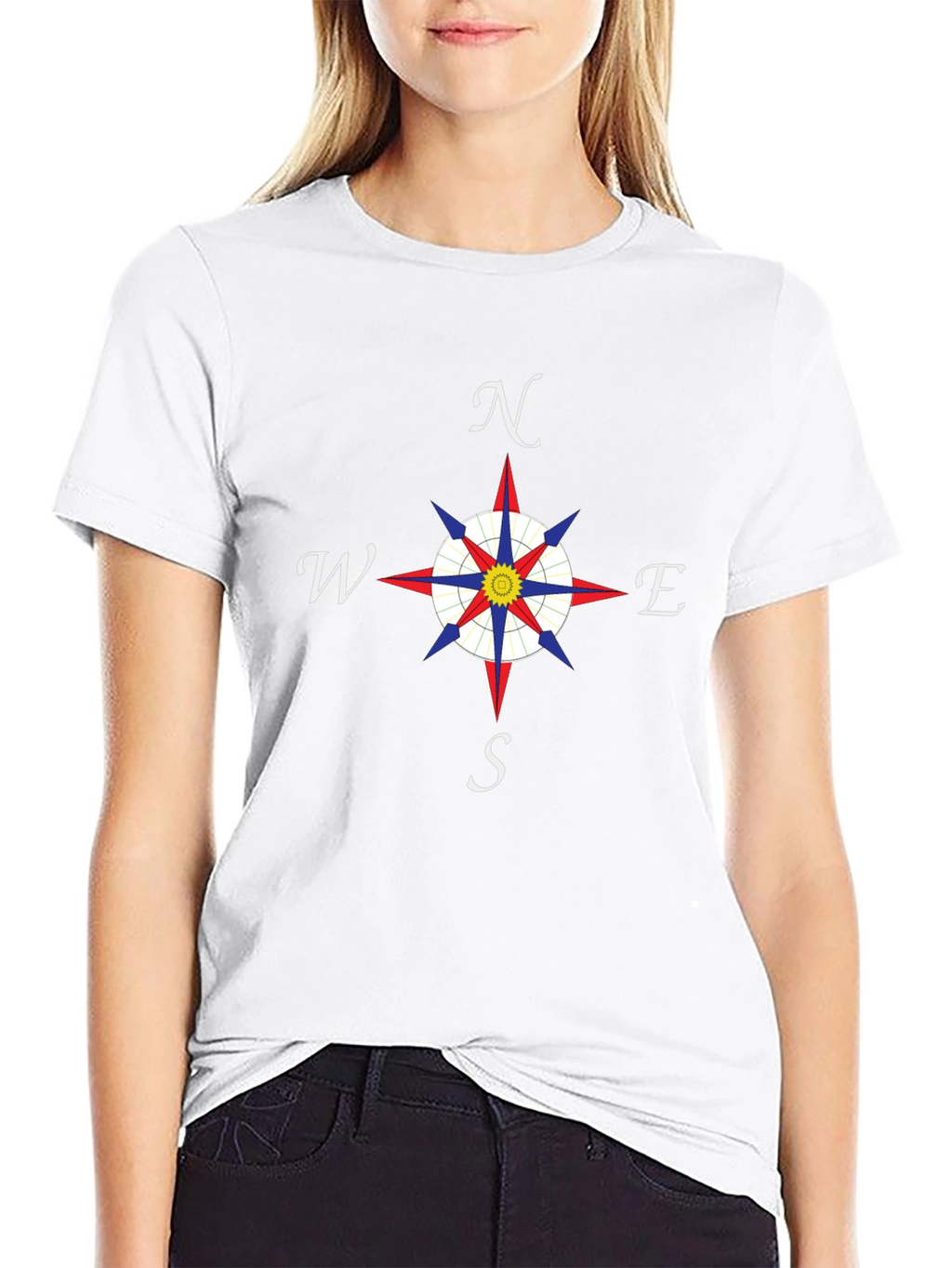 Compass Rose T-Shirt - Nautical Direction Design