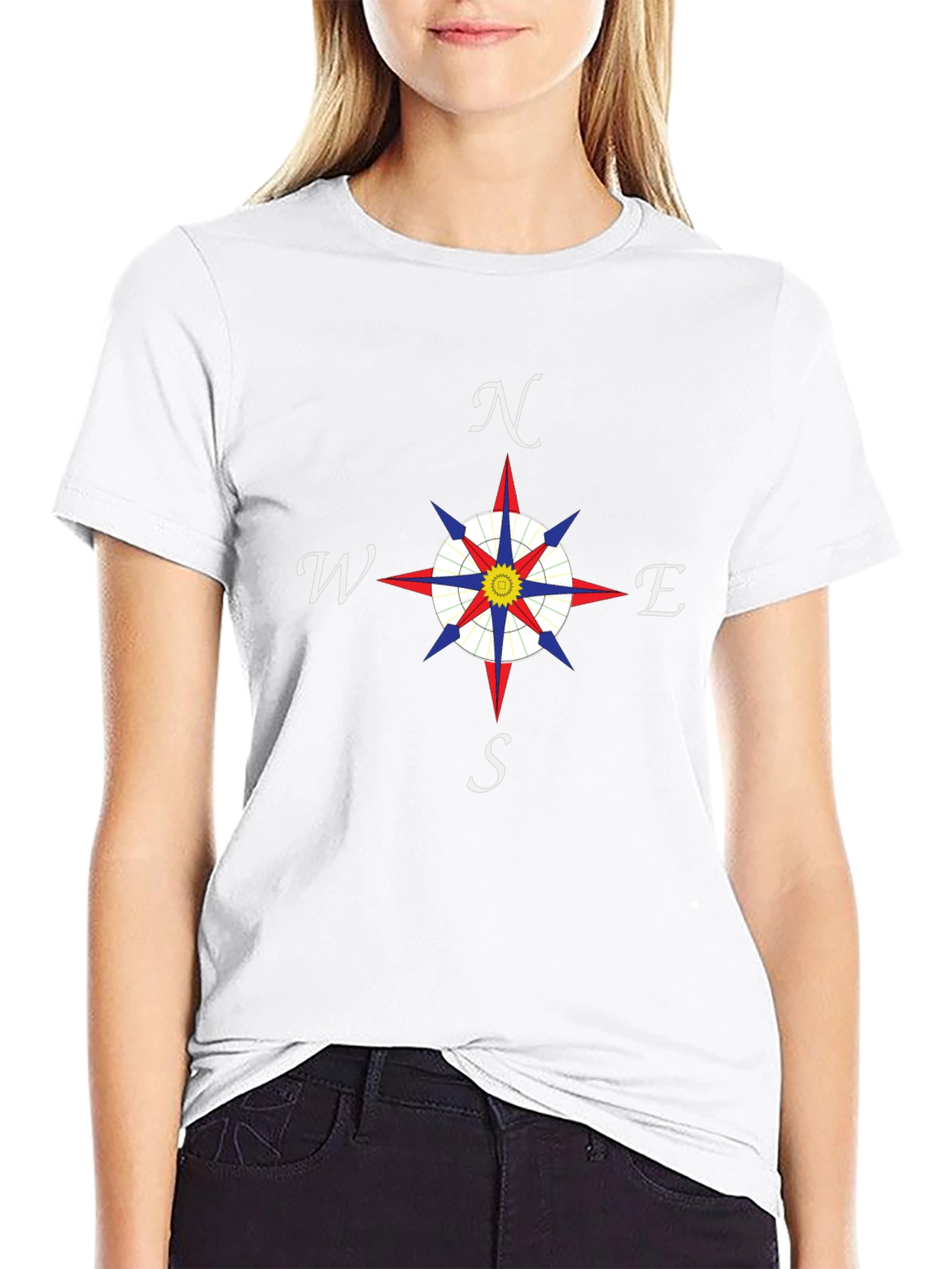 Compass Rose T-Shirt - Nautical Direction Design