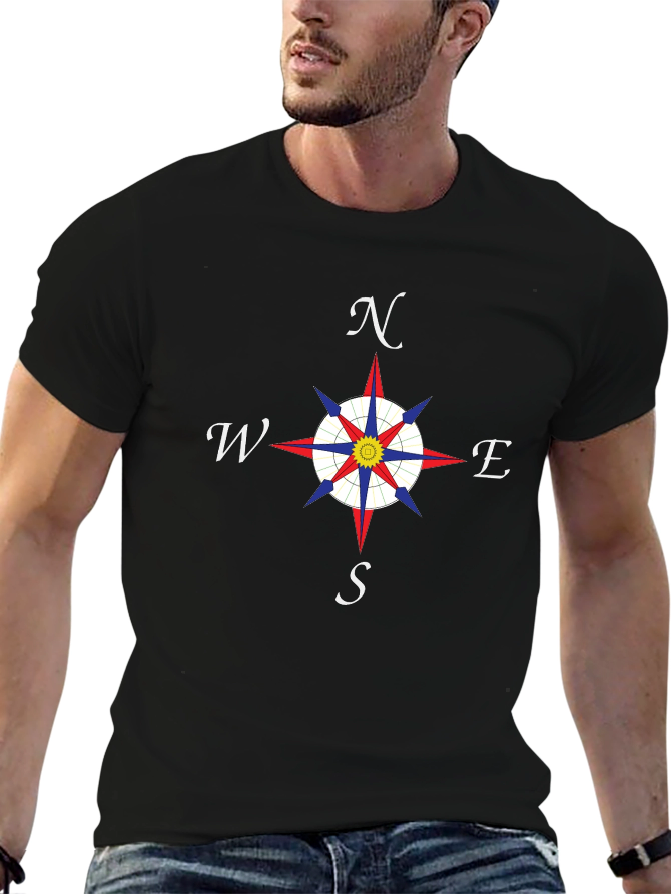 Compass Rose T-Shirt - Nautical Direction Design
