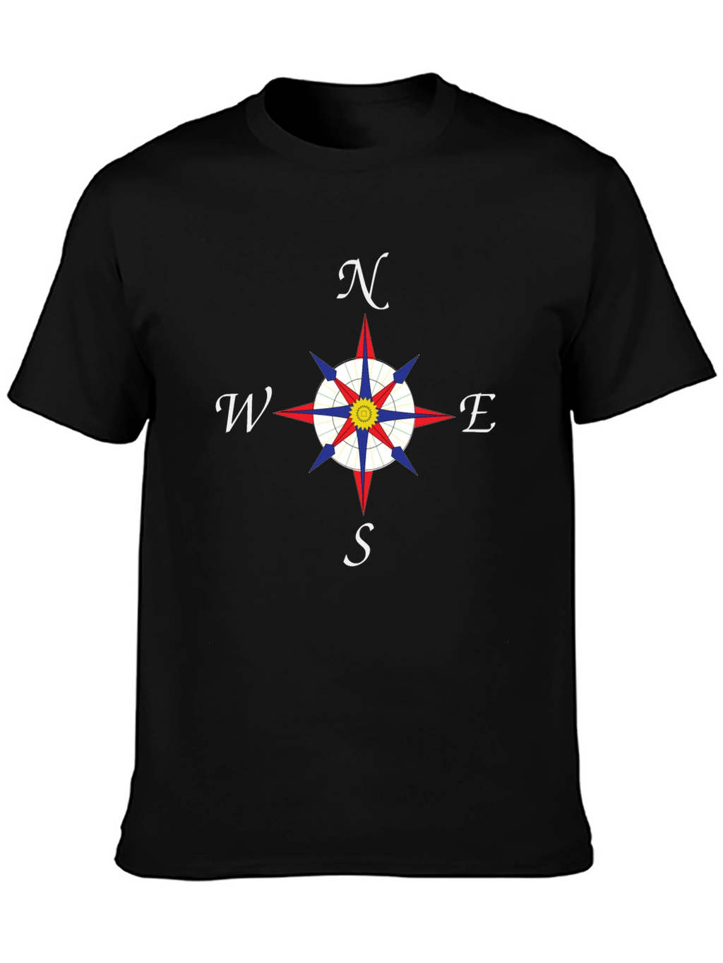 Compass Rose T-Shirt - Nautical Direction Design
