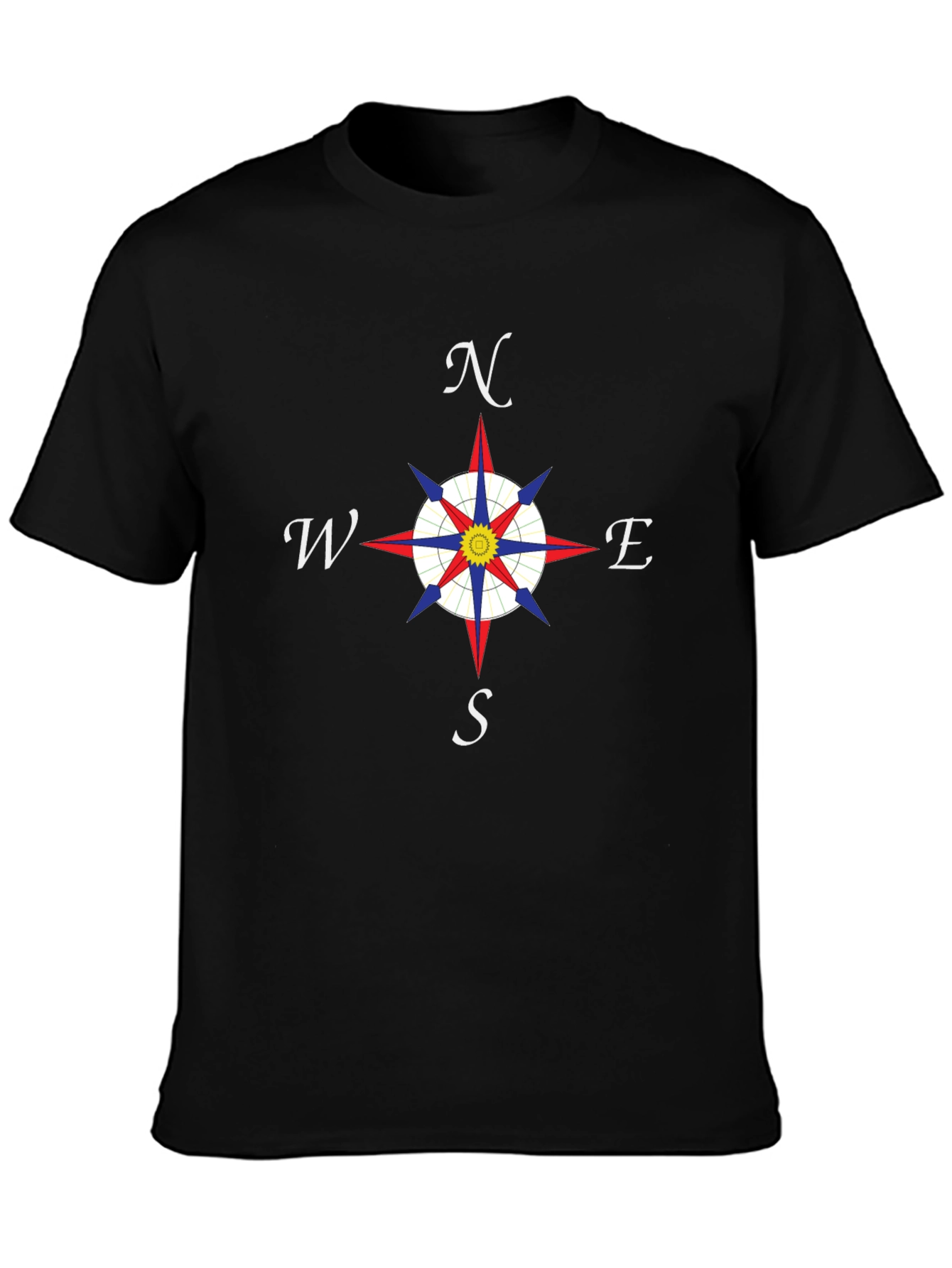 Compass Rose T-Shirt - Nautical Direction Design