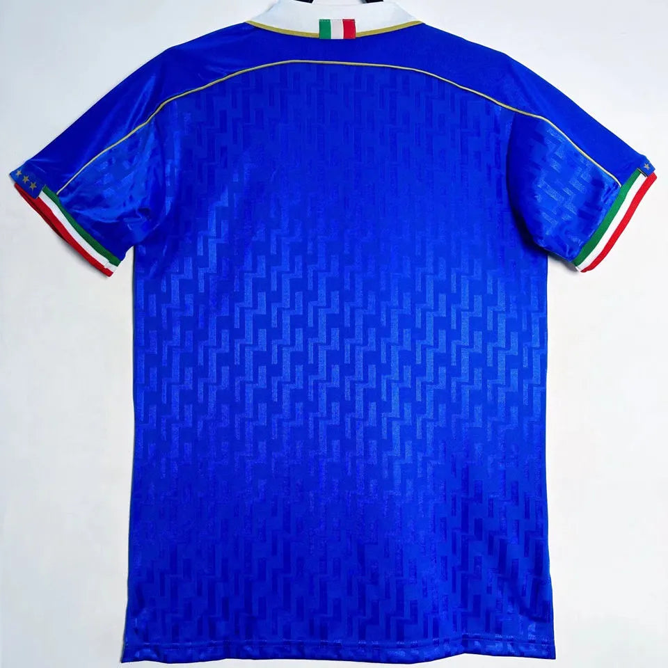 1995 Italy Home Blue Retro Soccer Jersey Back