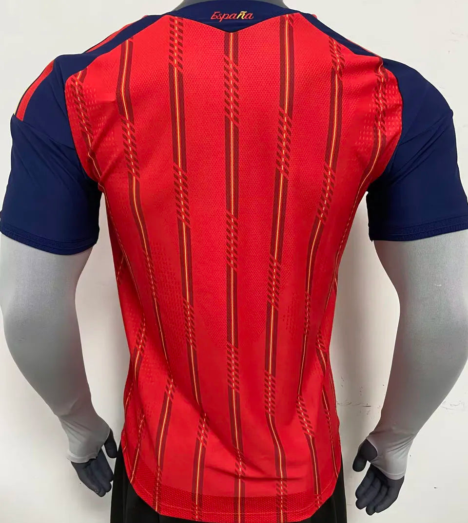 2026/27 Spain Home Red Player Version Soccer Jersey Back