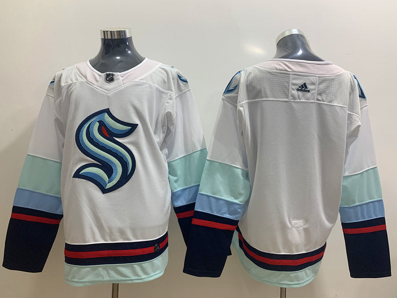 Men's Seattle Kraken White Away Breakaway Blank Jerseys