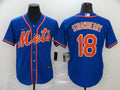 Men's New York Mets Darryl Strawberry #18 Blue Replica Baseball Jerseys