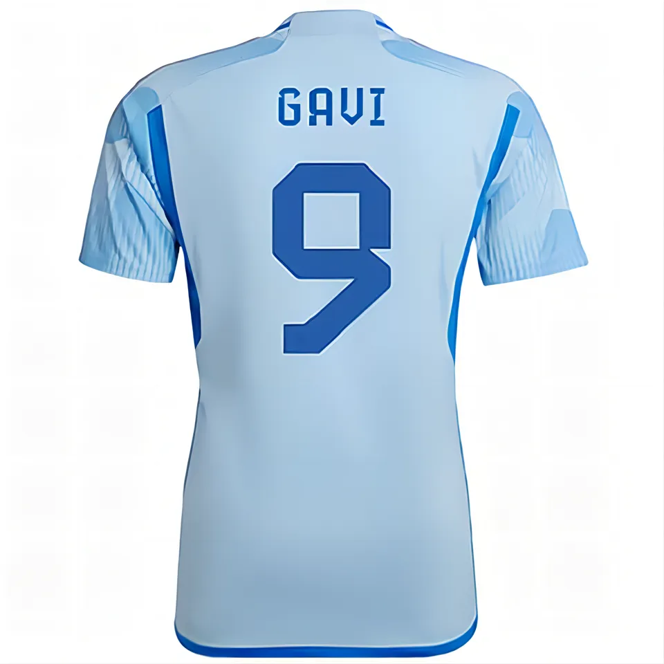 GAVI #9 Spain 1:1 Quality Away Fans Jersey 2022/23 ★★ Front