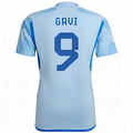 GAVI #9 Spain 1:1 Quality Away Fans Jersey 2022/23 ★★ Front