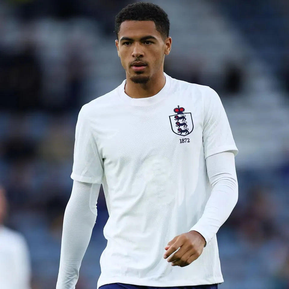 2023 England 150th Anniversary White Soccer Jersey Detail 4