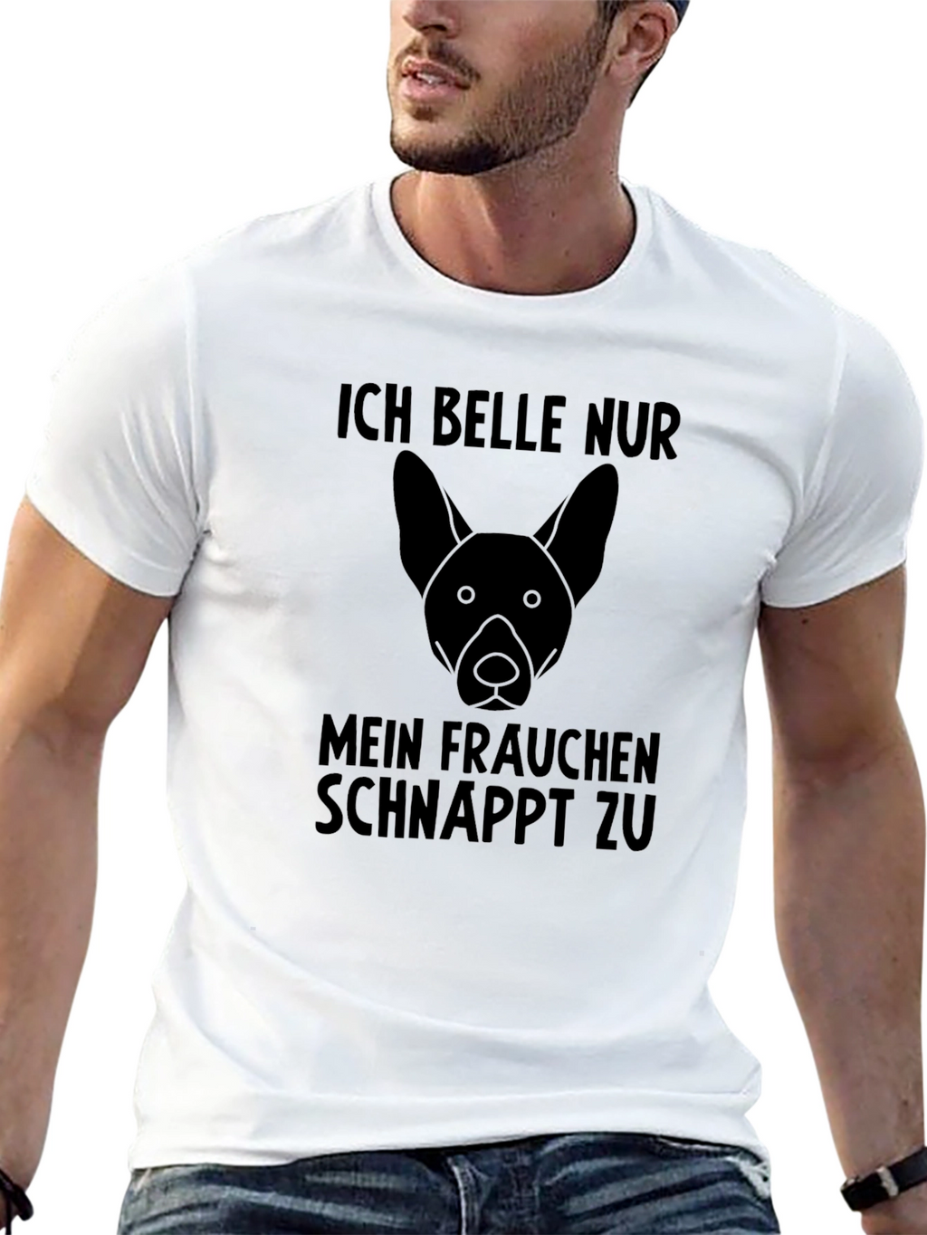 Ich Belle Nur Dog Graphic T-Shirt
