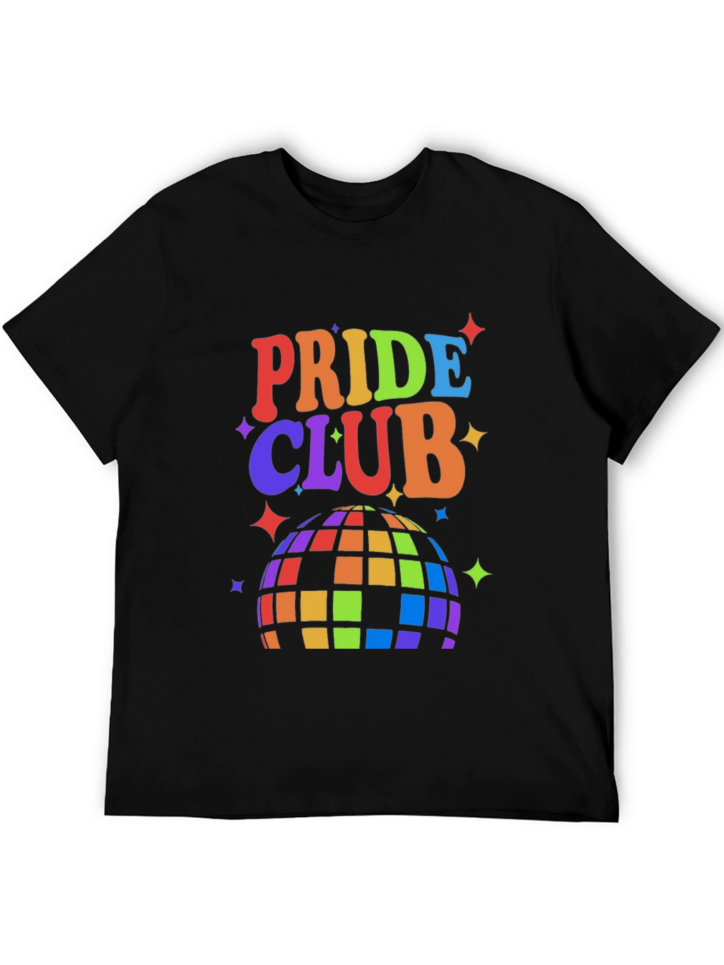 Pride Club Rainbow Disco Ball Graphic Tee
