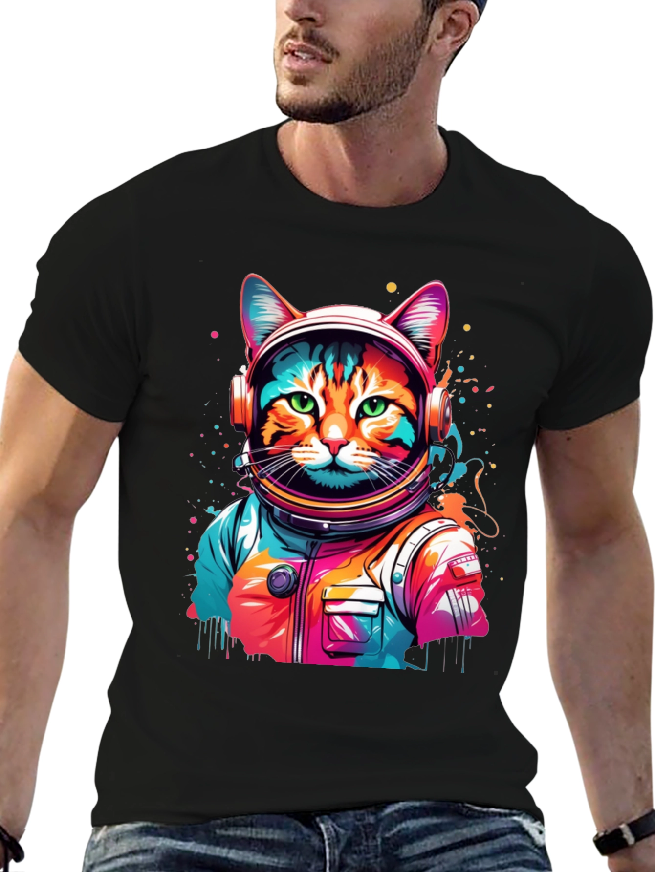 Astronaut Cat T-Shirt - Space Kitty Tee