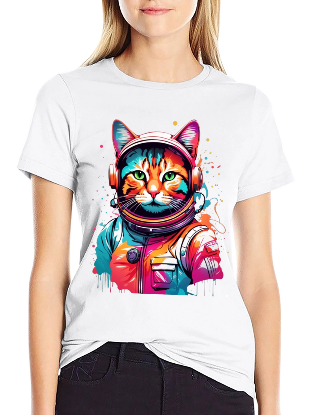 Astronaut Cat T-Shirt - Space Kitty Tee